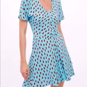 Zara Retro Rockabilly Baby blue Conscious Kiss Dress